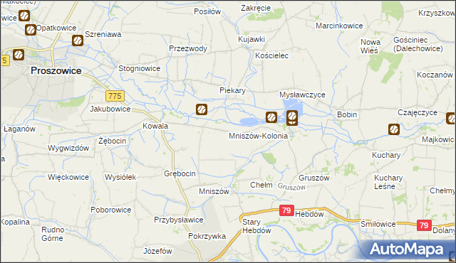 mapa Mniszów-Kolonia, Mniszów-Kolonia na mapie Targeo