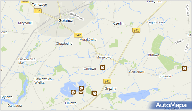 mapa Morakowo, Morakowo na mapie Targeo