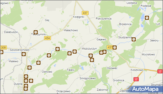 mapa Mszczyczyn, Mszczyczyn na mapie Targeo