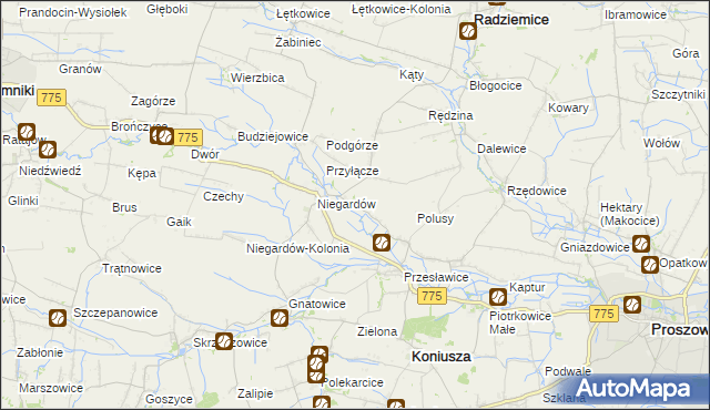 mapa Muniaczkowice, Muniaczkowice na mapie Targeo