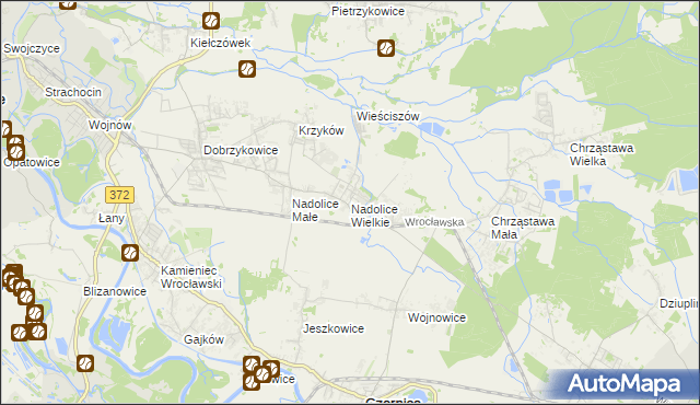 mapa Nadolice Wielkie, Nadolice Wielkie na mapie Targeo