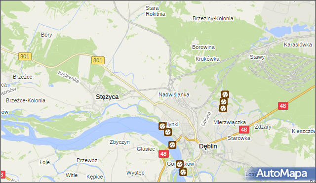 mapa Nadwiślanka, Nadwiślanka na mapie Targeo