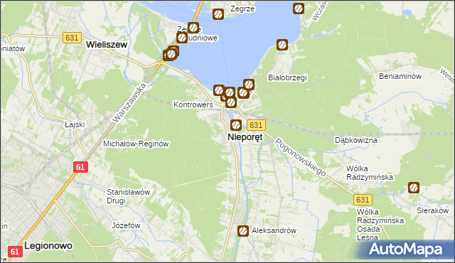 mapa Nieporęt, Nieporęt na mapie Targeo