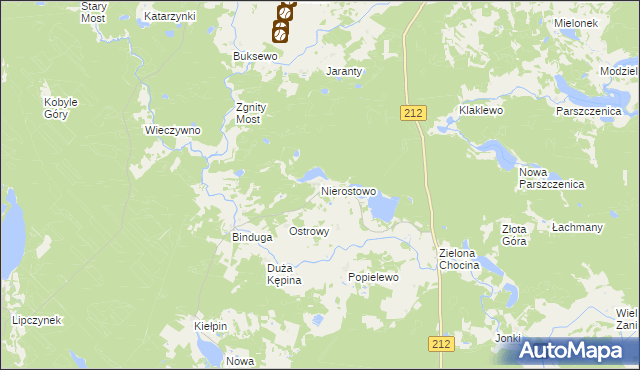 mapa Nierostowo, Nierostowo na mapie Targeo