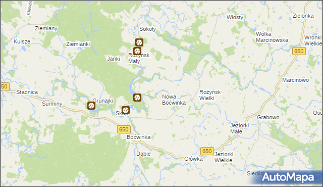 mapa Nowa Boćwinka, Nowa Boćwinka na mapie Targeo