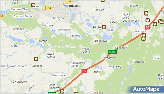 mapa Nowa Górka, Nowa Górka na mapie Targeo