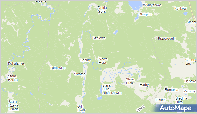 mapa Nowa Huta gmina Warlubie, Nowa Huta gmina Warlubie na mapie Targeo