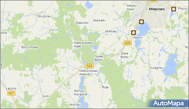 mapa Nowe Bolity, Nowe Bolity na mapie Targeo