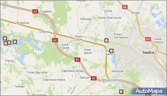 mapa Nowe Iganie, Nowe Iganie na mapie Targeo