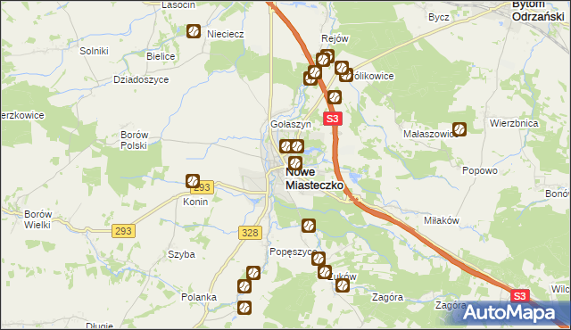 mapa Nowe Miasteczko, Nowe Miasteczko na mapie Targeo