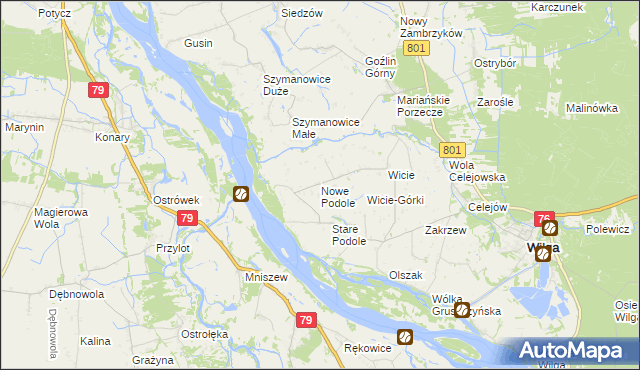 mapa Nowe Podole, Nowe Podole na mapie Targeo