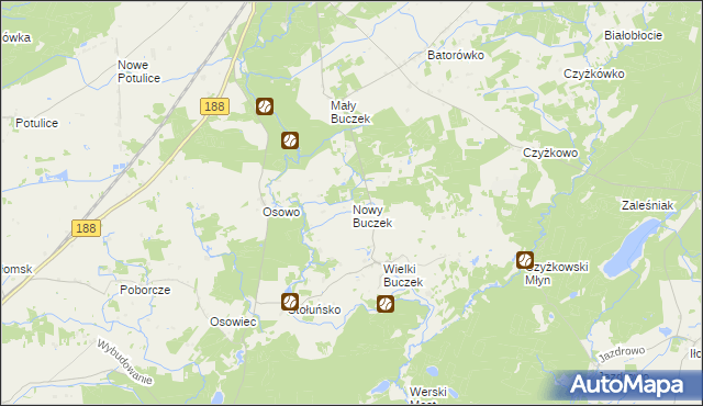 mapa Nowy Buczek, Nowy Buczek na mapie Targeo