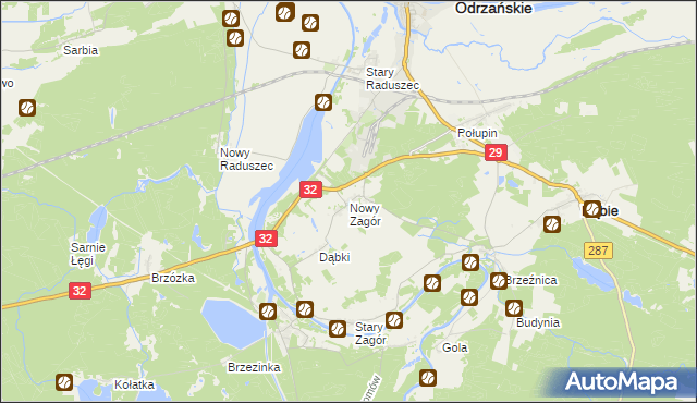 mapa Nowy Zagór, Nowy Zagór na mapie Targeo