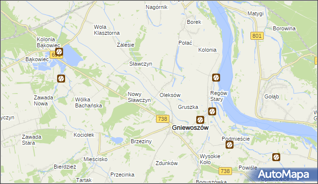 mapa Oleksów, Oleksów na mapie Targeo