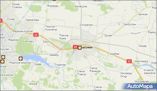 mapa Opatówek powiat kaliski, Opatówek powiat kaliski na mapie Targeo