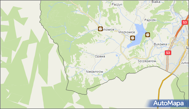 mapa Opawa, Opawa na mapie Targeo