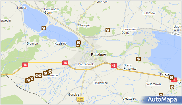 mapa Paczków powiat nyski, Paczków powiat nyski na mapie Targeo