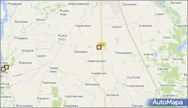 mapa Paradowo, Paradowo na mapie Targeo