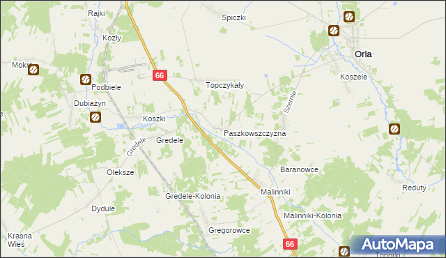 mapa Paszkowszczyzna, Paszkowszczyzna na mapie Targeo