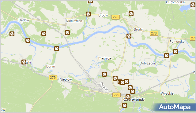 mapa Piaśnica, Piaśnica na mapie Targeo