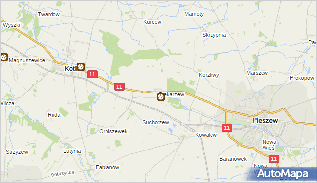 mapa Piekarzew, Piekarzew na mapie Targeo