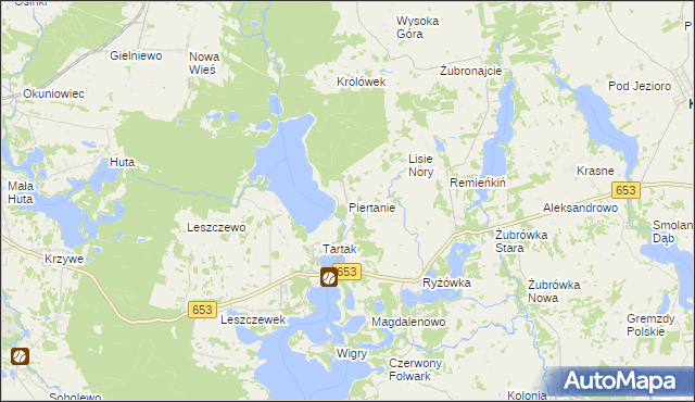 mapa Piertanie, Piertanie na mapie Targeo