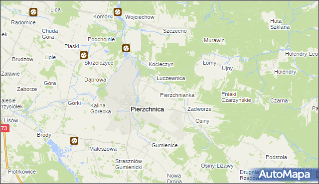 mapa Pierzchnianka, Pierzchnianka na mapie Targeo