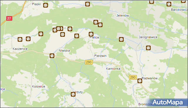 mapa Pierzwin, Pierzwin na mapie Targeo