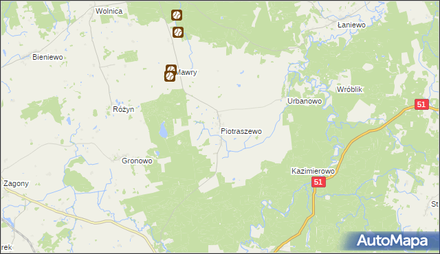 mapa Piotraszewo, Piotraszewo na mapie Targeo