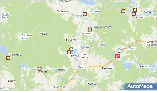 mapa Pląskowice, Pląskowice na mapie Targeo