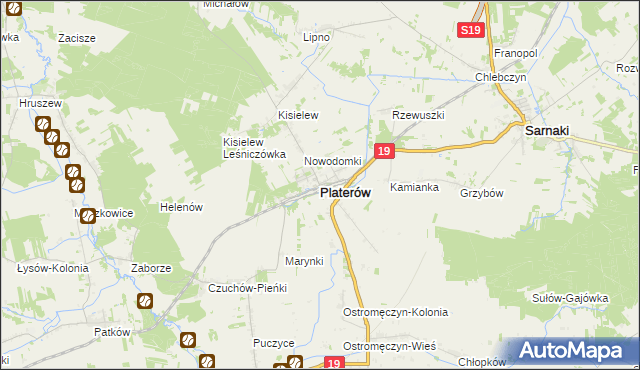 mapa Platerów, Platerów na mapie Targeo