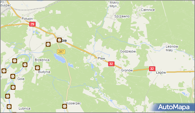 mapa Pław, Pław na mapie Targeo