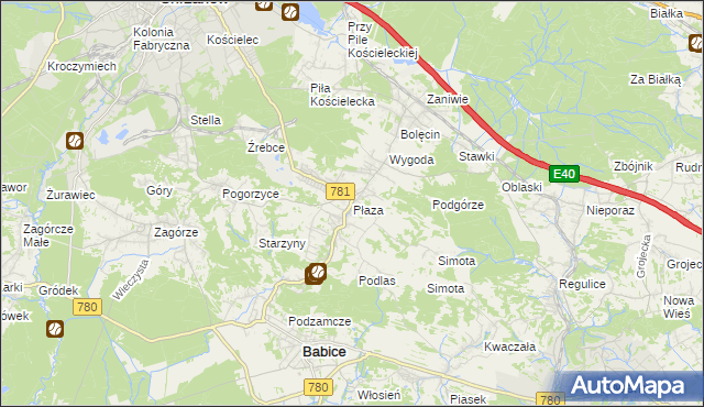 mapa Płaza, Płaza na mapie Targeo