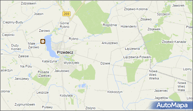 mapa Pod Dziwiem, Pod Dziwiem na mapie Targeo