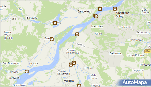 mapa Podgórz gmina Wilków, Podgórz gmina Wilków na mapie Targeo