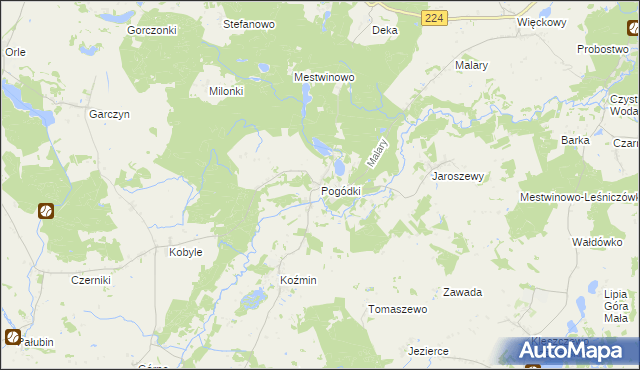 mapa Pogódki, Pogódki na mapie Targeo