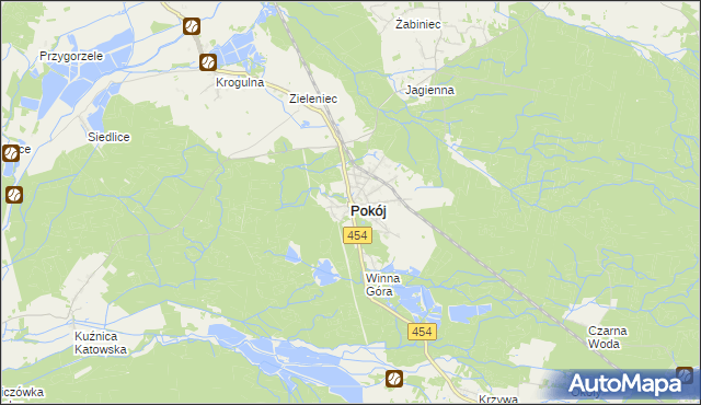 mapa Pokój powiat namysłowski, Pokój powiat namysłowski na mapie Targeo