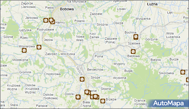 mapa Polna, Polna na mapie Targeo