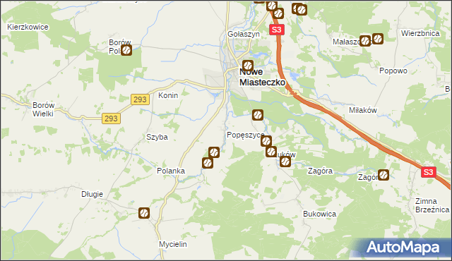 mapa Popęszyce, Popęszyce na mapie Targeo