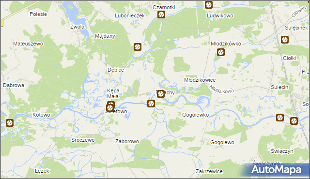 mapa Potachy, Potachy na mapie Targeo