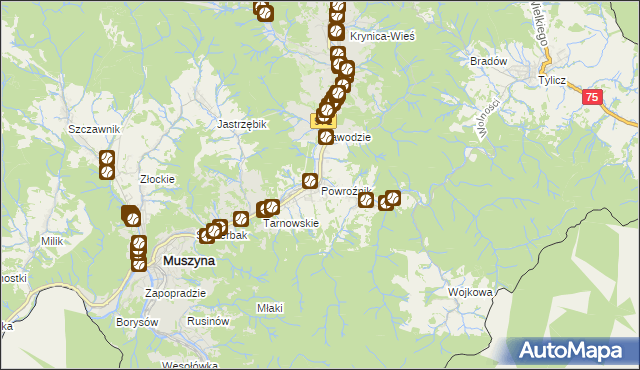 mapa Powroźnik, Powroźnik na mapie Targeo