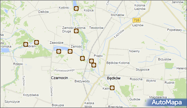 mapa Prażki, Prażki na mapie Targeo