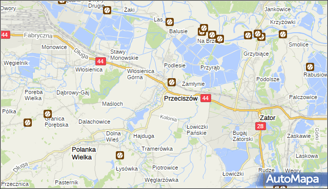 mapa Przeciszów, Przeciszów na mapie Targeo