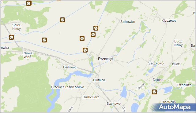 mapa Przemęt, Przemęt na mapie Targeo