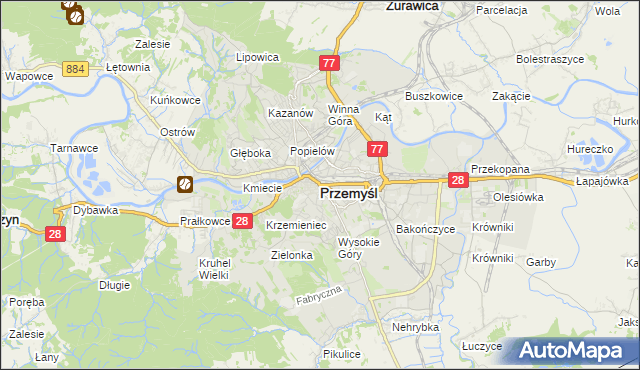 mapa Przemyśla, Przemyśl na mapie Targeo