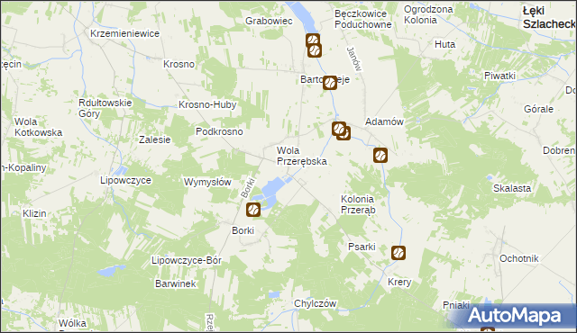 mapa Przerąb, Przerąb na mapie Targeo