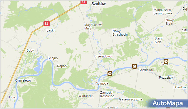 mapa Przeradowo, Przeradowo na mapie Targeo