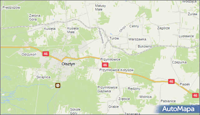mapa Przymiłowice, Przymiłowice na mapie Targeo