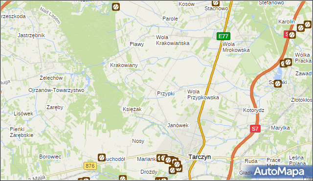 mapa Przypki, Przypki na mapie Targeo