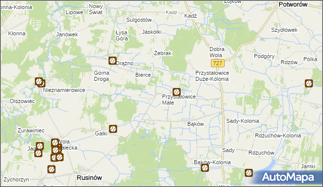 mapa Przystałowice Małe, Przystałowice Małe na mapie Targeo